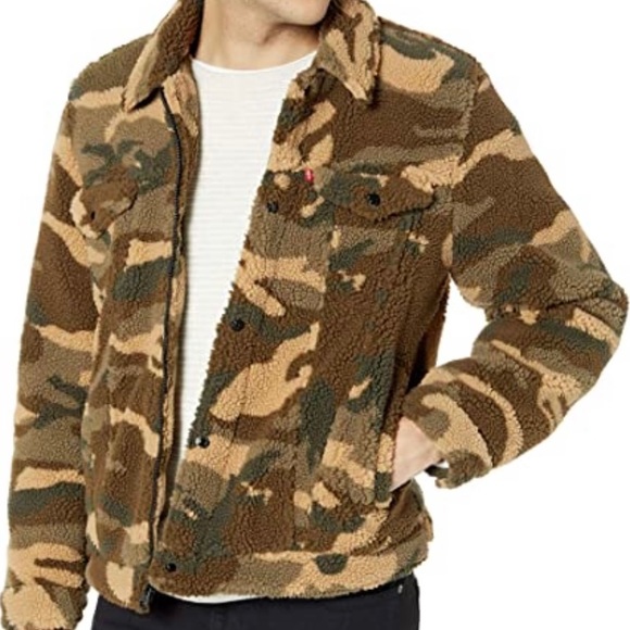Levi Straus & Co Sherpa Camouflage Trucker Jacket - Picture 5 of 16
